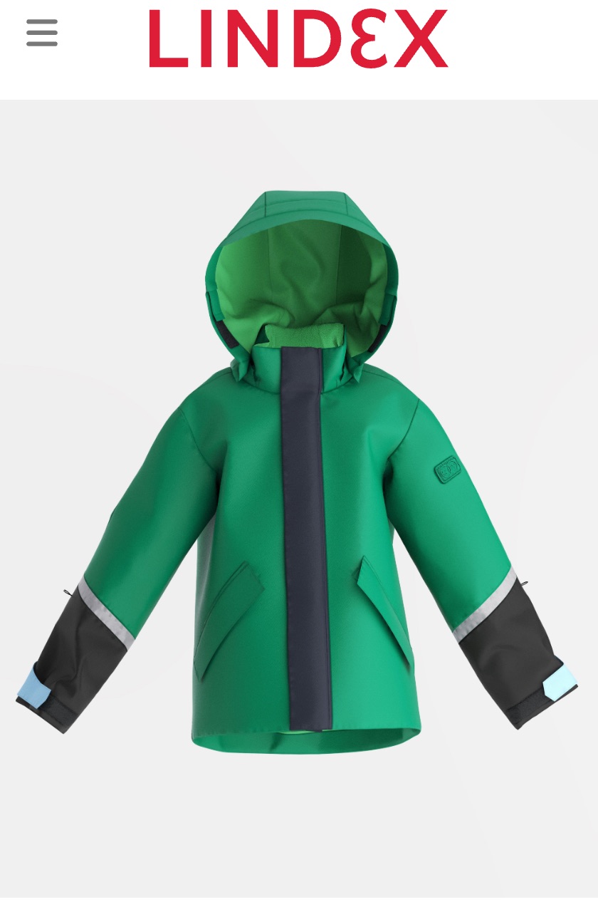 Lindex shell jacket, custom page